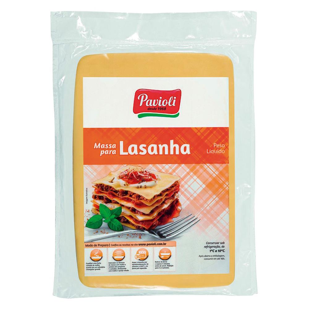 MASSA LASANHA FRESCA PAVIOLI 1KG - Treichel Delivery