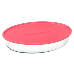 Assadeira Marinex Com Tampa Oval Pequena 2.4litros