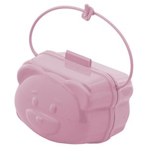 Porta Chupeta Cajovil Urso Rosa Bebê