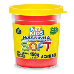 Massa De Modelar Acrilex Soft 150g Vermelho