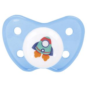 Chupeta Babygo Nk 2 Ortodôntico Silicone Foguete T2 Azul