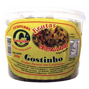 Fruta Cristalizada Gostinho Pote 200g