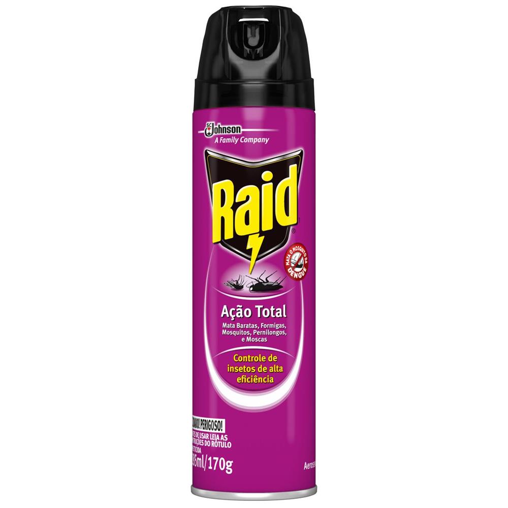 INSETICIDA AEROSOL RAID AÇÃO TOTAL 285ML - Treichel Delivery