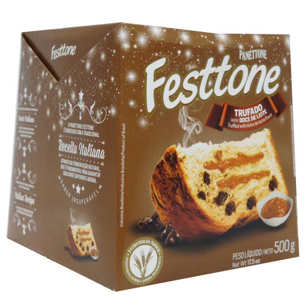 PANETTONE FESTTONE TRUFADO DOCE DE LEITE 400G - Treichel Delivery