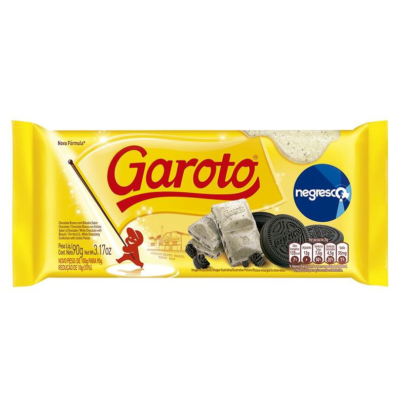 CHOCOLATE GAROTO BARRA 90G NEGRESCO Treichel Delivery