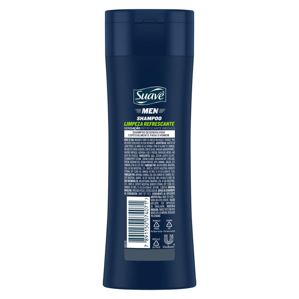Shampoo Suave Men Limpeza Refrescante 325ml