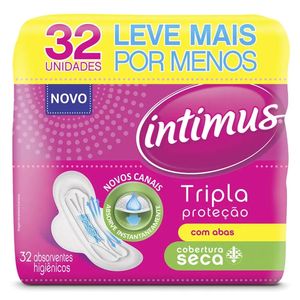 Absorvente Intimus Gel Seca Com Abas Leve+ Por- Com 32 Und