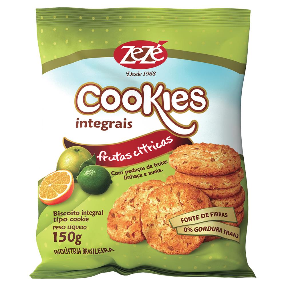 COOKIE ZEZÉ INTEGRAL FRUTAS CITRICAS 150G - Treichel Delivery