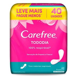 Protetor Diário Carefree Proteção Todo Dia Com 40 Unidades