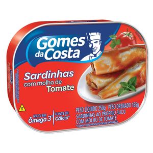 Sardinha Gomes Da Costa Com Molho De Tomate 165g