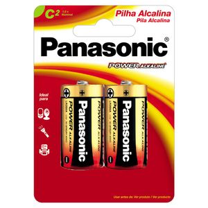 Pilha Panasonic Alka Lr14-2b Com 2unidades