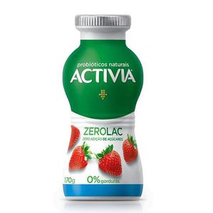 Leite Fermentado Activia Zero Lactose Morango 170g