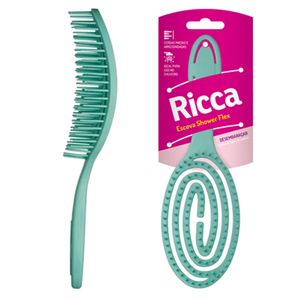 Escova Cabelo Ricca Shower Flex Verde