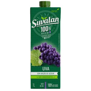 Suco Suvalan 100% Uva Sem Açúcar 1l