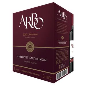 Vinho Arbo Tinto Seco Cabernet Sauvignon Bag 3l