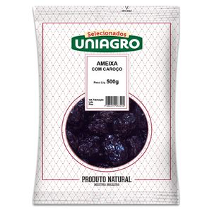 Ameixa Seca Uniagro Com Caroço 500g