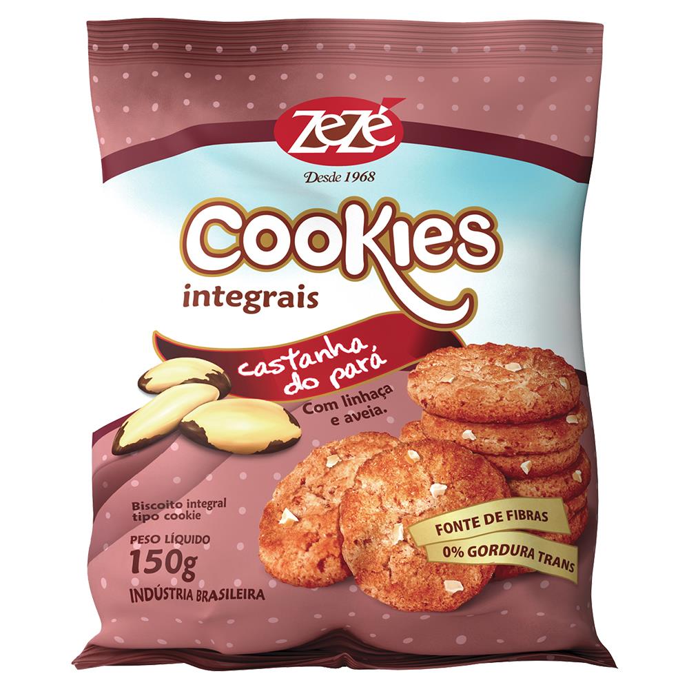 COOKIE ZEZÉ INTEGRAL CASTANHA PARÁ 150G - Treichel Delivery