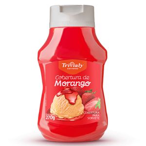 Cobertura Para Sorvete Trivialy Sabor Morango 270g