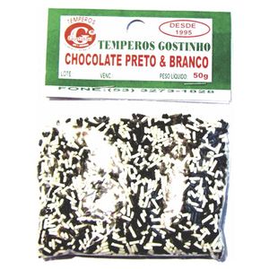 Chocolate Granulado Gostinho Preto E Branco 50g