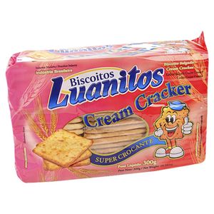 Biscoito Luanitos Salgado Cream Cracker 300g