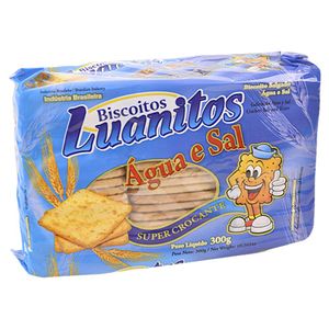 Biscoito Luanitos Salgado Água E Sal 300g