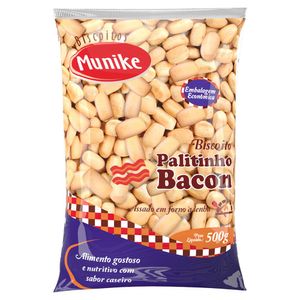 Biscoito Munike Palitinho Bacon 500g