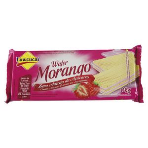 Wafer Lowçucar Zero Açucar 115g Morango