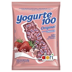 Bala Dori Yogurte 100% Original Sabor Morango 600g