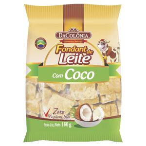 Rapadura Dacolonia Leite Fondant Coco 160g