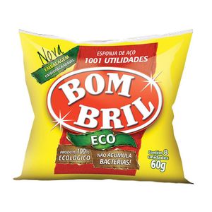 Esponja De Aço Bombril Eco Com 8 Unidades 60g