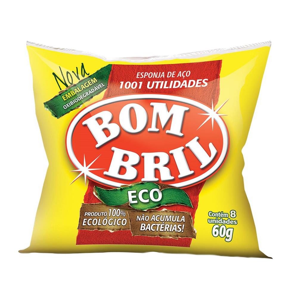 ESPONJA DE AÇO BOMBRIL ECO COM 8 UNIDADES 60G - Treichel Delivery