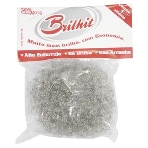 Esponja De Aço Inox Brilhit 8g