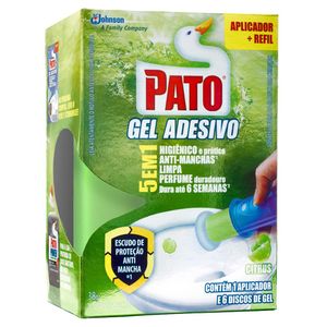 Detergente Sanitário Pato Gel Adesivo Citrus Com Aplicador 38g