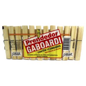 Prendedor Gaboardi Madeira Com 12 Unidades