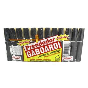 Prendedor Gaboardi Plástico Com 12 Unidades