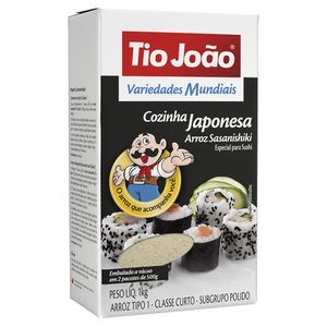 Arroz Tio João Variedades Mundiais 1kg Cozinha Japonesa