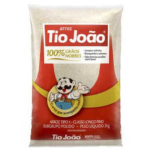 Arroz Tio João Tipo 1 Branco 2kg