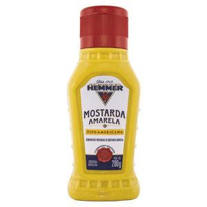 Mostarda Hemmer Amarela Tipo Americana Bisnaga 200g