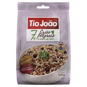 Arroz Tio João Com Mistura 7 Cereais + Passa De Uva 500g