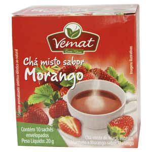 Chá Vemat Morango Com 10 20g