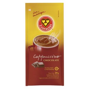 Café Solúvel 3 Corações Cappuccino Chocolate Sachê 20g