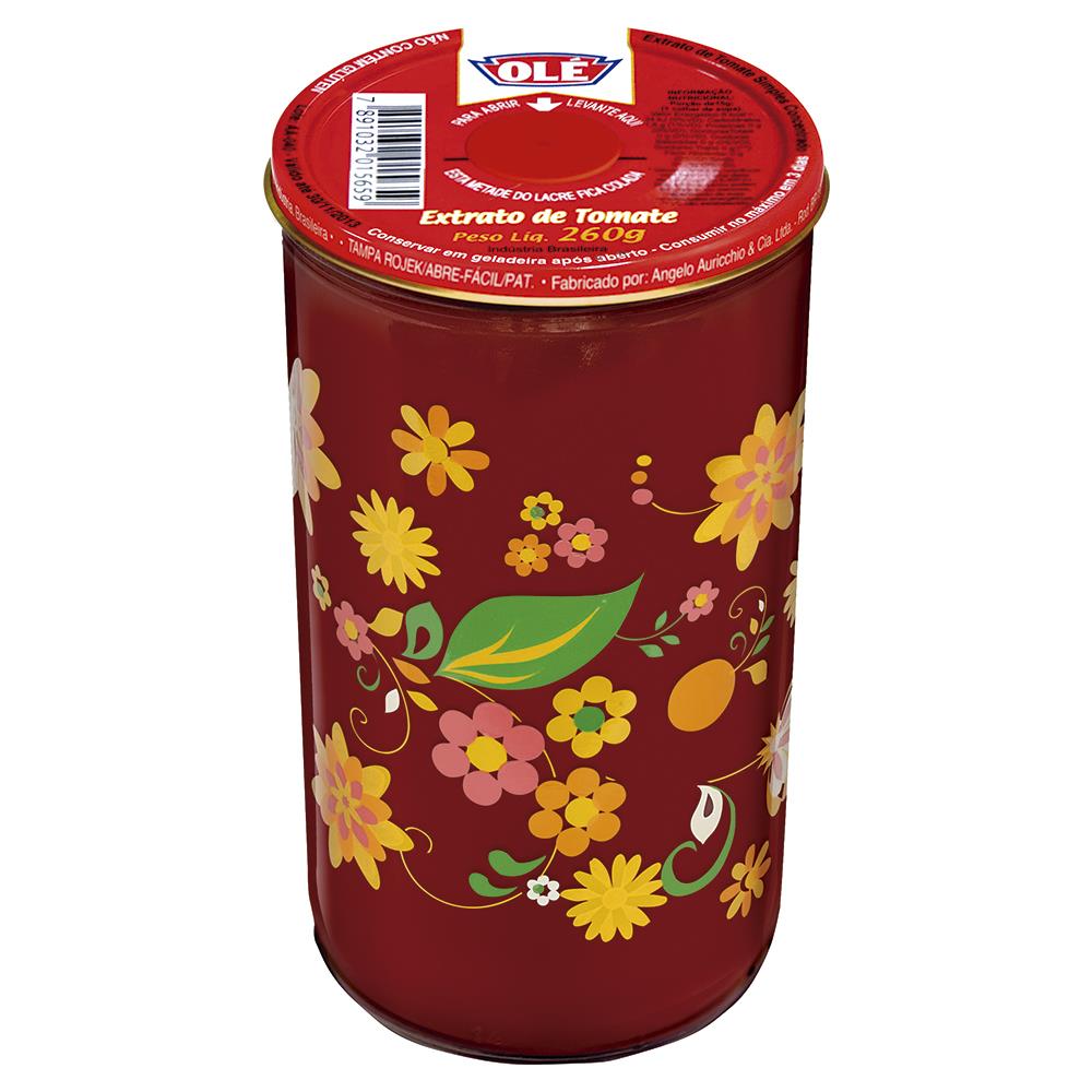 EXTRATO DE TOMATE OLÉ COPO DECORADO 260G - Treichel Delivery