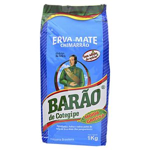 Erva Mate Barão Moída Grossa Laminada Sem Açúcar 1kg