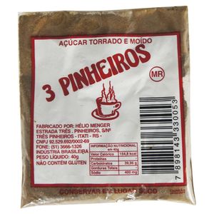 Açúcar Torrado E Moído 3 Pinheiros 40g
