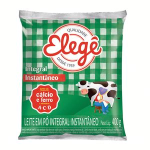 Leite Em Pó Elegê Integral Instantâneo Sachê 400g