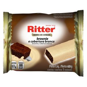 Cereais Barra Ritter Brownie Com Cobertura De Chocolate Branco 3x20g