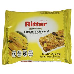 Cereais Barra Ritter Banana Aveia E Mel 3x25g