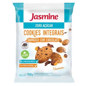 Cookie Integral Damasco Com Chocolate Zero Açúcar Jasmine 120g