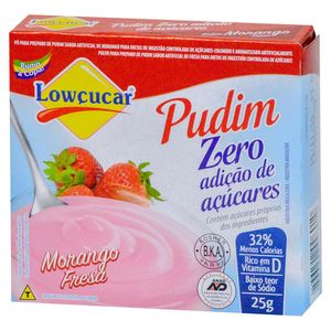 Pudim Lowçucar Zero Açucar Morango 25g