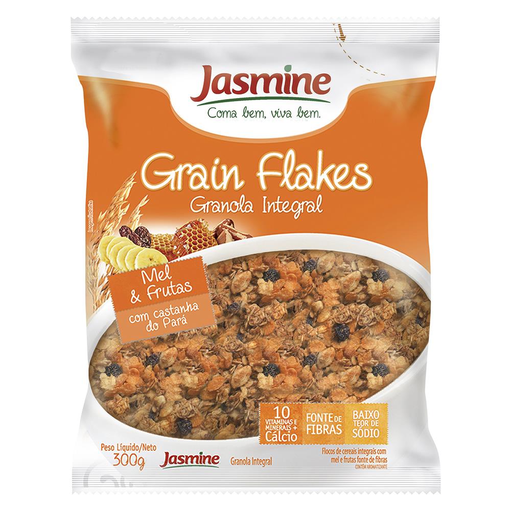 GRANOLA JASMINE INTEGRAL MEL E FRUTAS POUCH 300G - Treichel Delivery